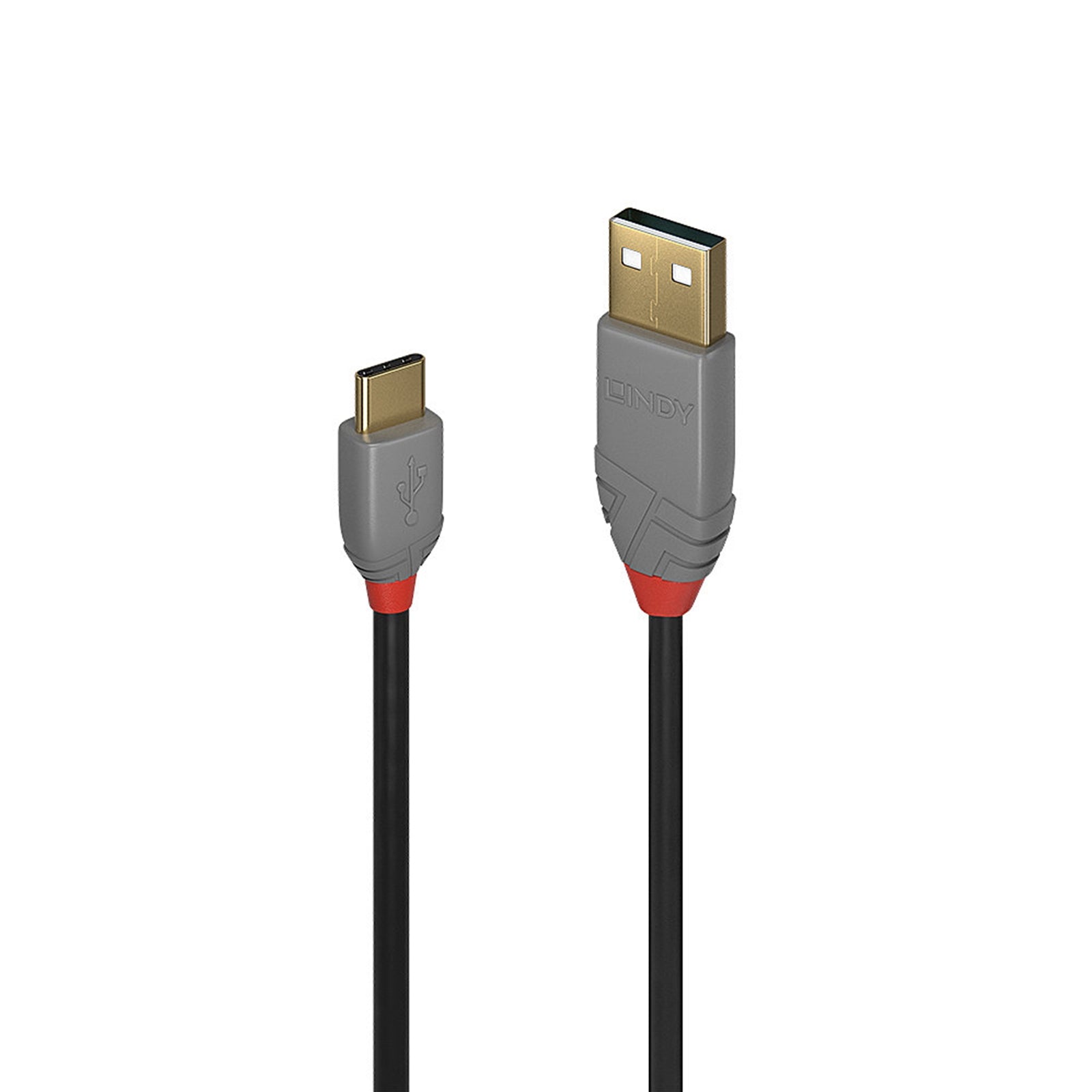 LINDY 36888 3m USB 2.0 Type A to C Cable, Anthra Line