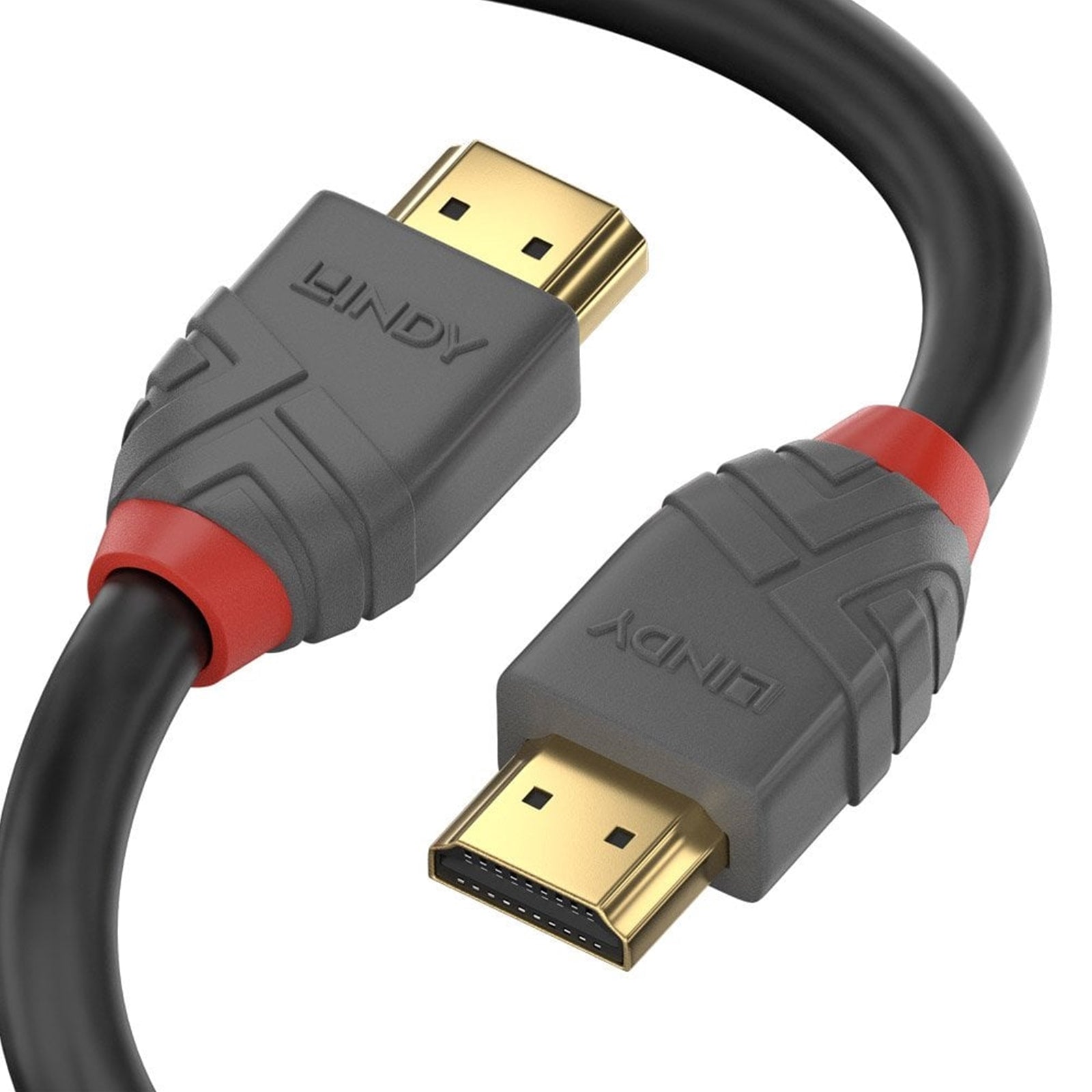 Lindy 36964 3m HDMI (M) 2.0 High Speed Anthra Line 4096x2160@60Hz Cable with Ethernet - Black