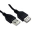 USB 2.0 A (M) to USB 2.0 A (F) 1m Black OEM Extension Data Cable