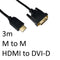 HDMI 1.4 (M) to DVI-D (M) 3m Black OEM Display Cable