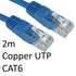 RJ45 (M) to RJ45 (M) CAT6 2m Blue OEM Moulded Boot Copper UTP Network Cable