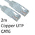 RJ45 (M) to RJ45 (M) CAT6 2m White OEM Moulded Boot Copper UTP Network Cable