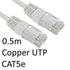 RJ45 (M) to RJ45 (M) CAT5e 0.5m White OEM Moulded Boot Copper UTP Network Cable