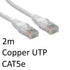 RJ45 (M) to RJ45 (M) CAT5e 2m White OEM Moulded Boot Copper UTP Network Cable