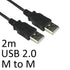 USB 2.0 A (M) to USB 2.0 A (M) 2m Black OEM Data Cable