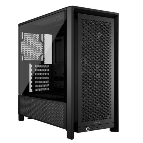 Corsair FRAME 4000D RS Modular Gaming Case w/ Glass Side, E-ATX, 3x PWM Fans, InfiniRail Fan Mounting, USB-C, Asus BTF Compatible, Black
