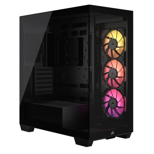Corsair iCUE LINK 3500X RGB Gaming Case w/ Glass Side & Front, E-ATX, 3x RGB Fans & iCUE LINK Hub, USB-C, Asus BTF Compatible, Black - North East Peripherals Ltd