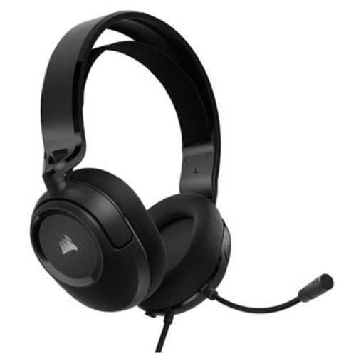 Corsair HS35 v2 Multiplatform Wired Gaming Headset, 3.5mm Jack, Suspended Fabric Headband, 50mm Neodymium Drivers, Carbon