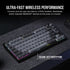 Corsair K65 PLUS Wireless Compact 75% Mechanical RGB Gaming Keyboard, Wireless/Btooth/USB, MLX Red Linear Switches, Sound Dampening, Black