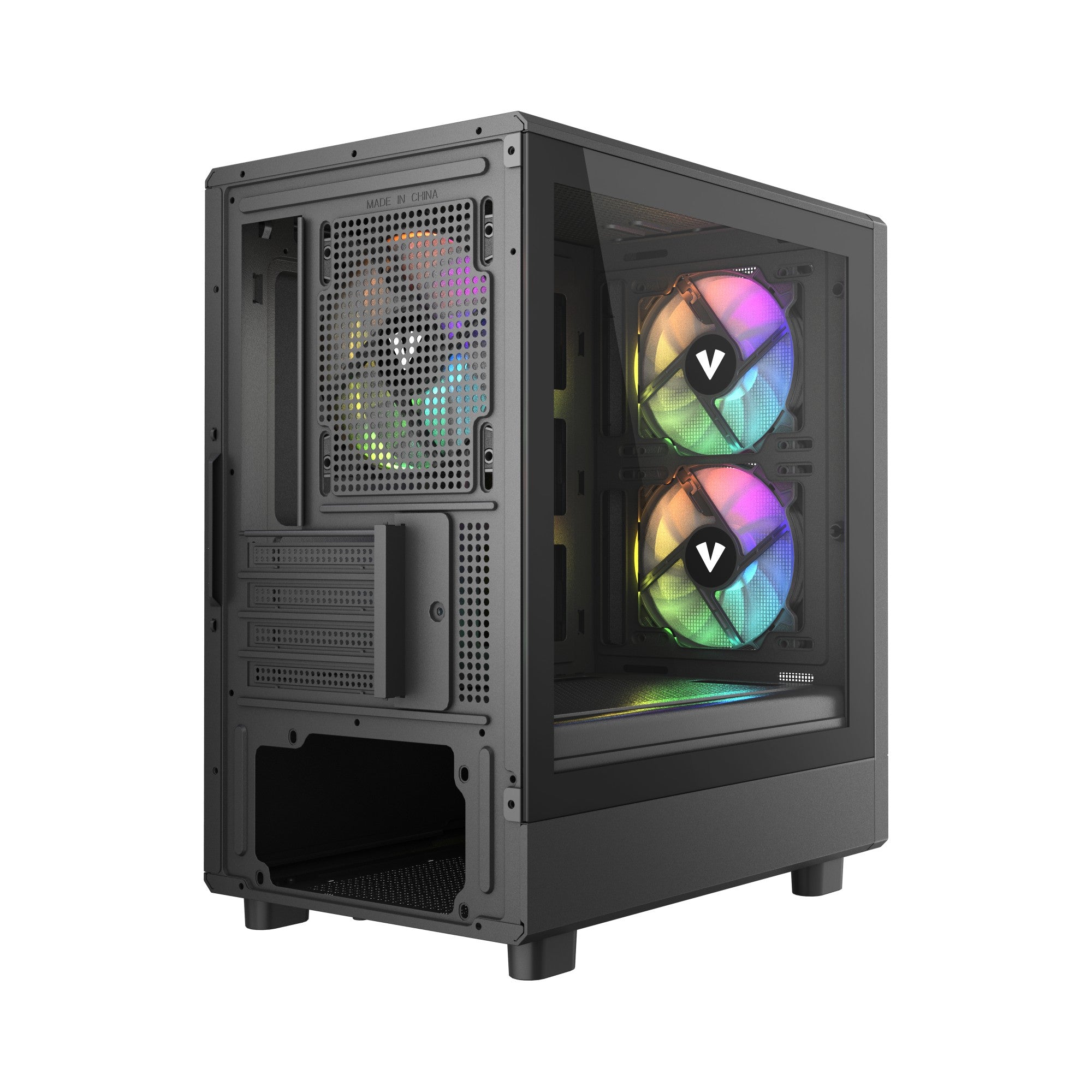 VIDA SPIRE M MATX BLACK GAMING CASE Micro Tower