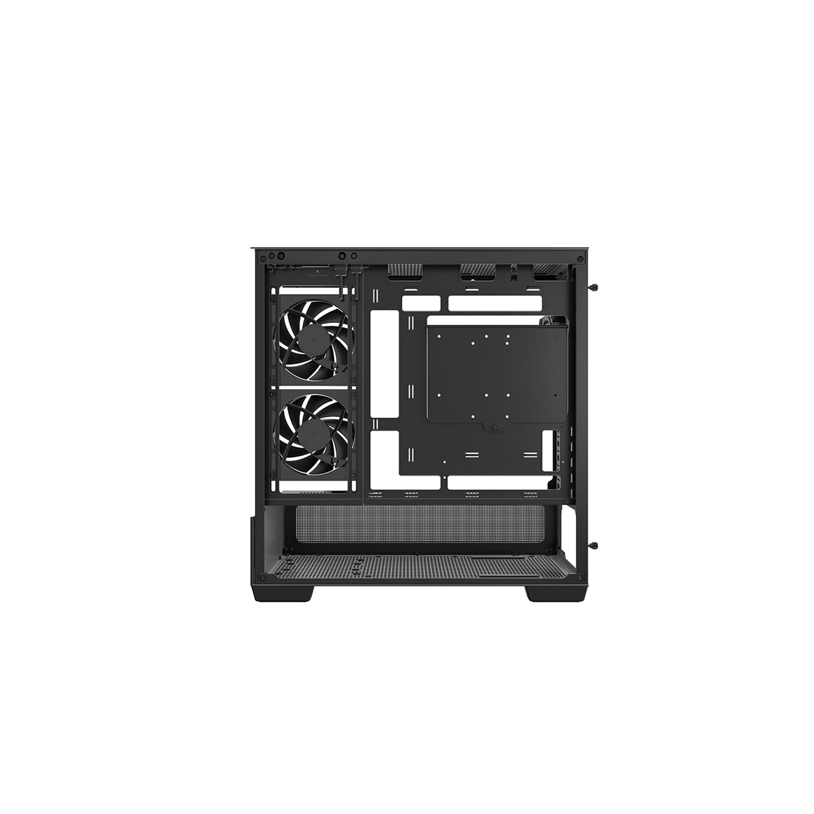 DeepCool CG380 3F Micro-ATX Gaming Case Black  Panoramic Tempered Glass Side Panel, Mesh Airflow Front, 3 Pre-Installed ARGB Fans, USB-C & USB-A Front I/O, Spacious SFF/mATX/ITX Build Support