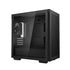 DeepCool CH370, Black, Mini Tower Chassis w/ Tempered Glass Window, 1x 120mm Fan, 2x USB 3.0, mATX/mITX
