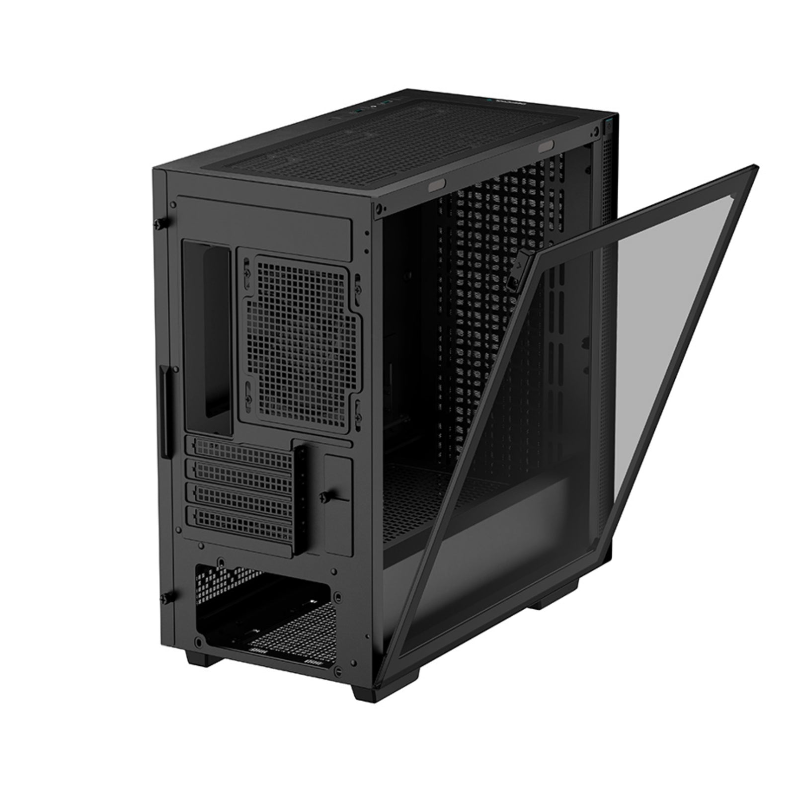DeepCool CH370, Black, Mini Tower Chassis w/ Tempered Glass Window, 1x 120mm Fan, 2x USB 3.0, mATX/mITX