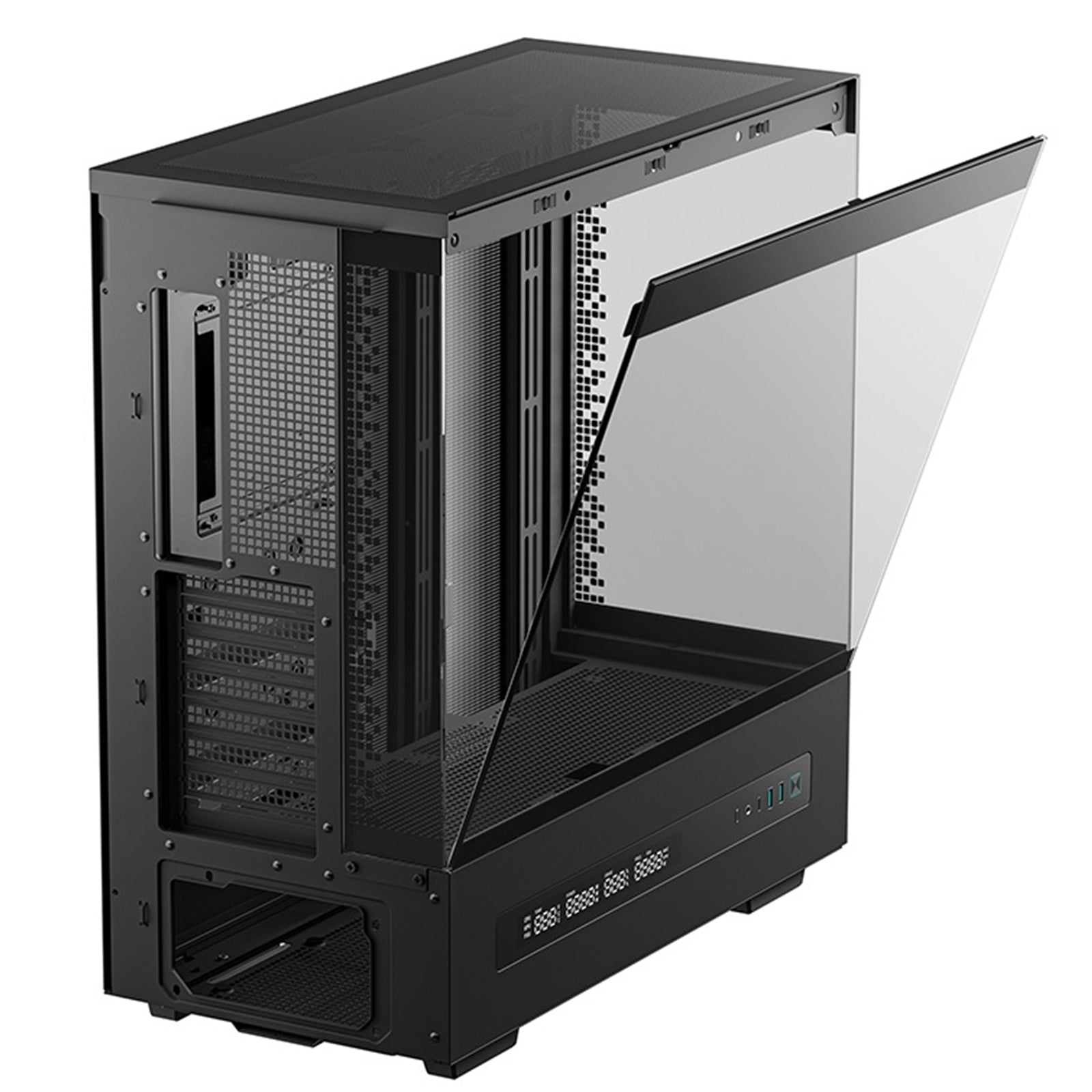 DeepCool CH690 Digital ATX Mid-Tower Case, High-Airflow PC Case with Semi-Glass Panel, USB-C Port, Support for 420mm Radiator, 450mm GPU, ATX PSU, Black
