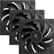 DeepCool FD12 120mm Case Fan 3-Pack, PWM Control, High Airflow, Low Noise, Hydro Bearing, Black, Anti-Vibration Pads, 4-Pin Connector