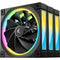 DeepCool FL12 120mm PWM 3 Pack Reverse Fan - High Performance, Low Noise, Fluid Dynamic Bearing, 36 ARGB LEDs, 500-2150 RPM, 55 CFM Airflow, 4-Pin PWM Control