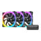 Antec Fusion 120mm ARGB 3 Fan Pack, Black, 3x120mm ARGB Fans, Upto 2000RPM, 57.93CFM Airflow, 31.24dB Max, 4-pin PWM 3-pin LED