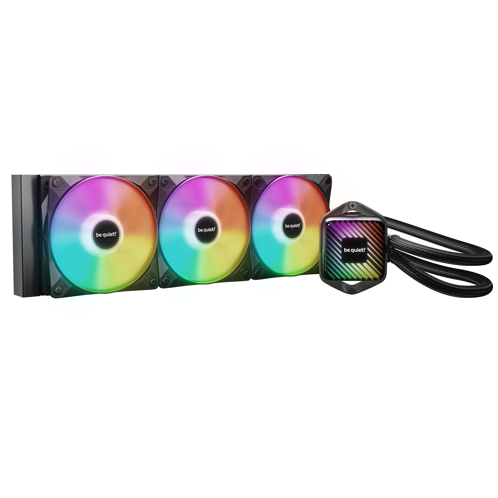 be quiet! Pure Loop 3 LX Liquid CPU Cooler, Universal Socket, 240mm Radiator, 3 x Light  Wings LX PWM High Speed, Stylish ARGB cooling block featuring 10 included lighting foils, 3-year manufacurer's warranty.