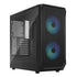 Fractal Design Focus 2 RGB (Black TG) Gaming Case w/ Clear Glass Window, ATX, 2 RGB Fans, RGB controller, Mesh Front, Innovative Shroud System - North East Peripherals Ltd