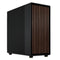 Fractal Design North XL Charcoal Black E-ATX case with fine mesh side, walnut front panel, 3 PWM fans, and USB-C port.