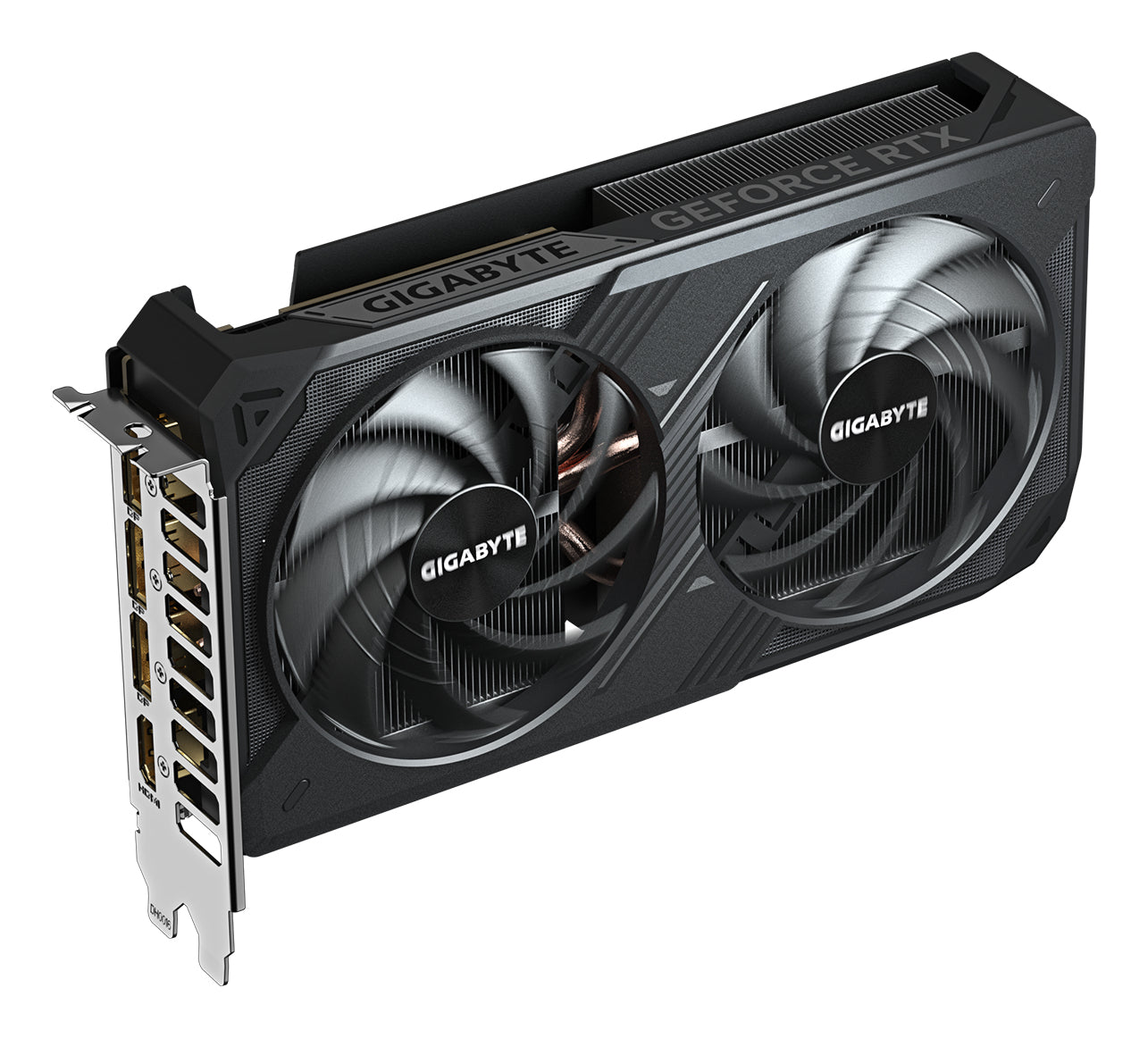 GIGABYTE NVIDIA GeForce RTX 5060 Ti Windforce OC graphics card with dual fans, 16GB GDDR7, 4608 CUDA cores, and multiple display ports
