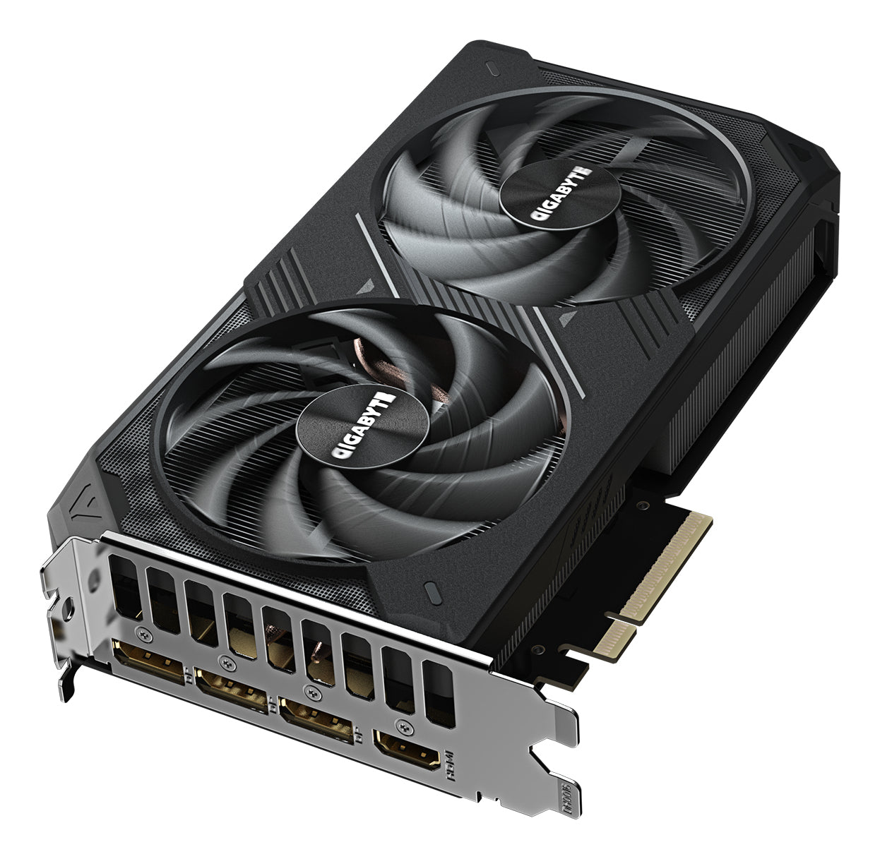 GIGABYTE NVIDIA GeForce RTX 5060 Ti Windforce OC 16GB GDDR7 graphics card with dual fans, 3 DisplayPorts, and HDMI port.