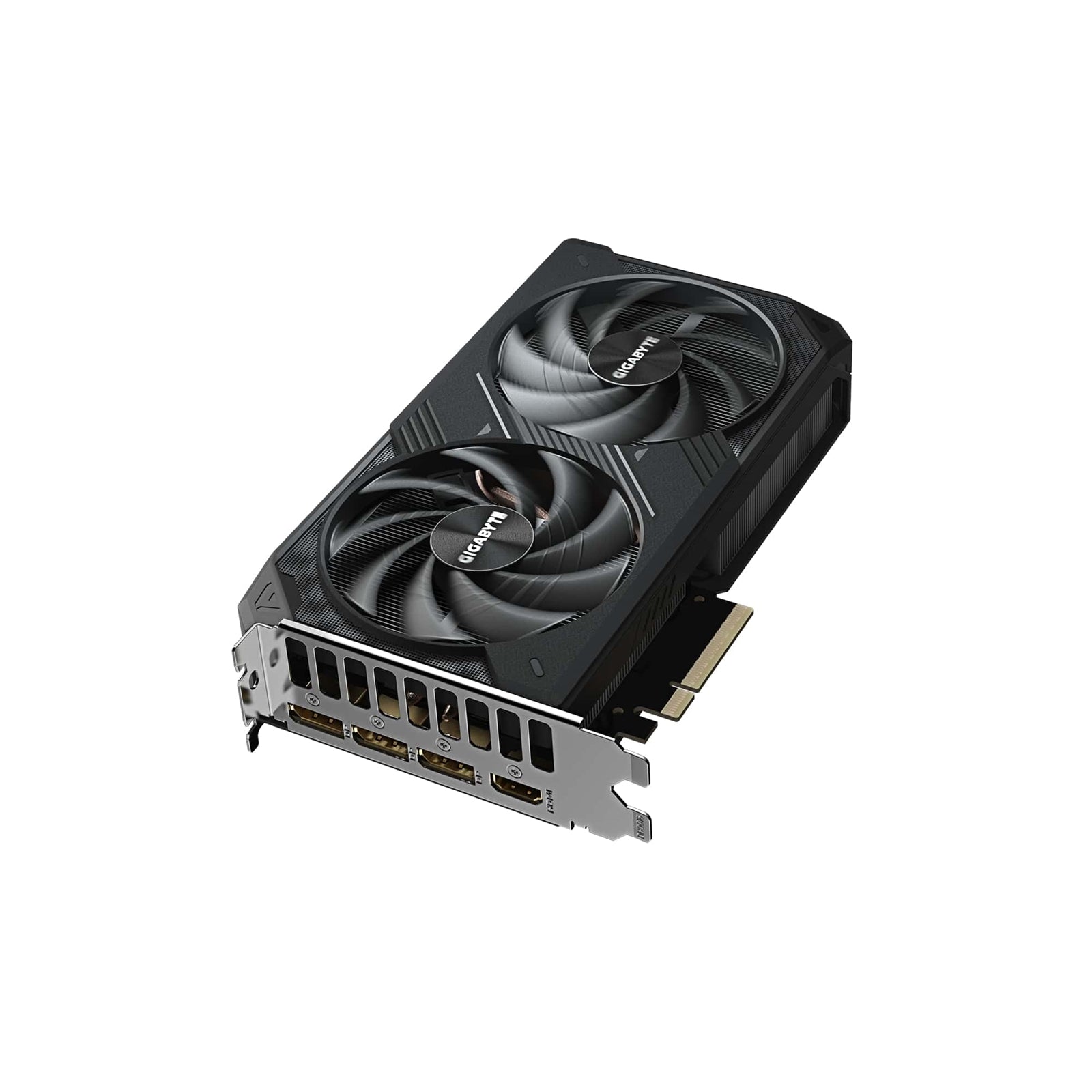 GIGABYTE NVIDIA GeForce RTX 5060 Ti Windforce OC graphics card with dual fans, 16GB GDDR7, 4608 CUDA cores, and multiple display ports.
