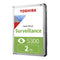 Toshiba S300 2TB SATA III 3.5-inch internal hard drive with 5400RPM for surveillance and data storage.