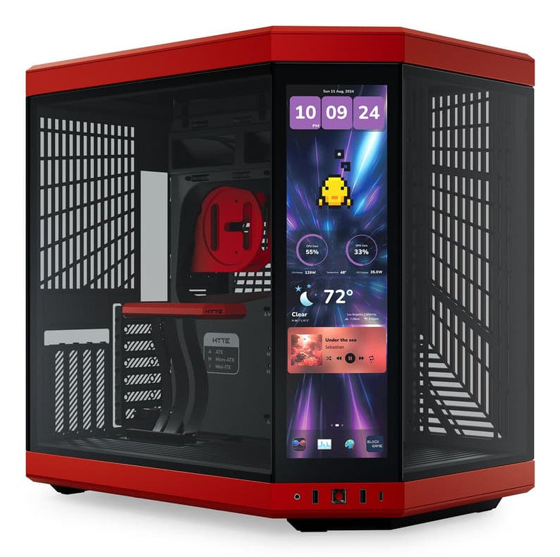 HYTE Y70 Touch Infinite Midi Tower - Black/Cherry