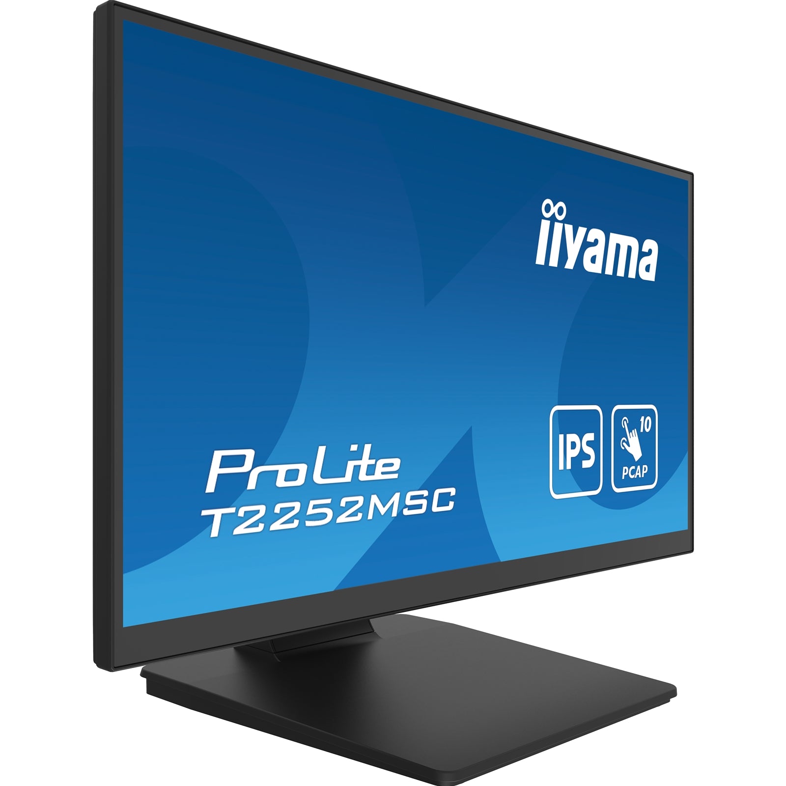 iiyama PROLITE T2252MSC-B2 21.5 Inch 10 Point Touchscreen IPS Monitor, Full HD, 5ms, USB Hub, HDMI, DisplayPort, Speakers, Black, Internal PSU, VESA