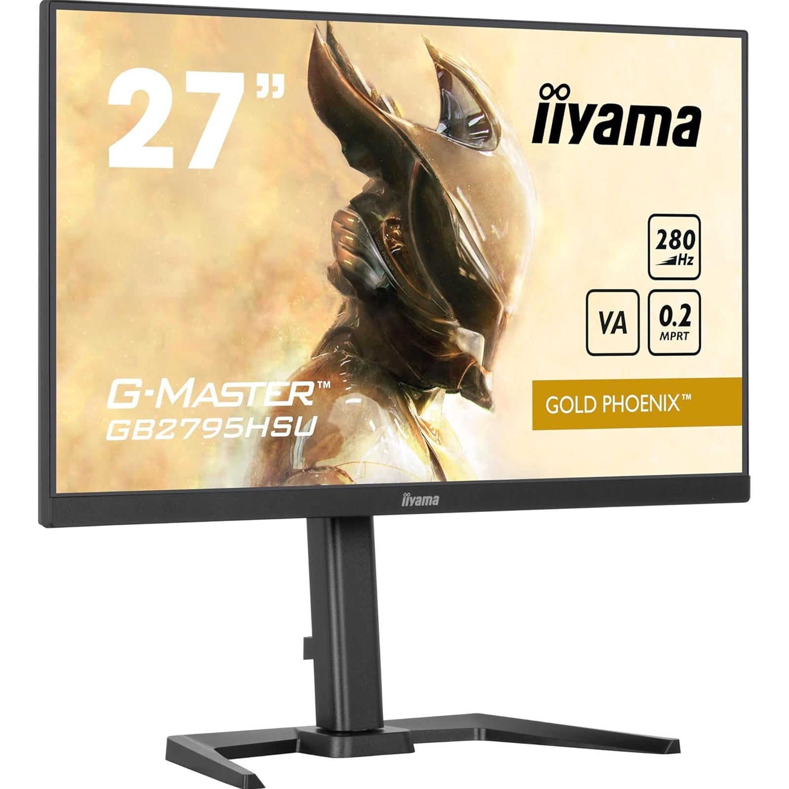 iiyama G-MASTER GB2795HSU-B1 27 inch Monitor, Full HD, 0.2ms, HDMI, DisplayPort, HDCP, USB Hubx4, Freesync, 280Hz, Speakers, Black, Internal PSU, Height Adjust, Pivot, VESA