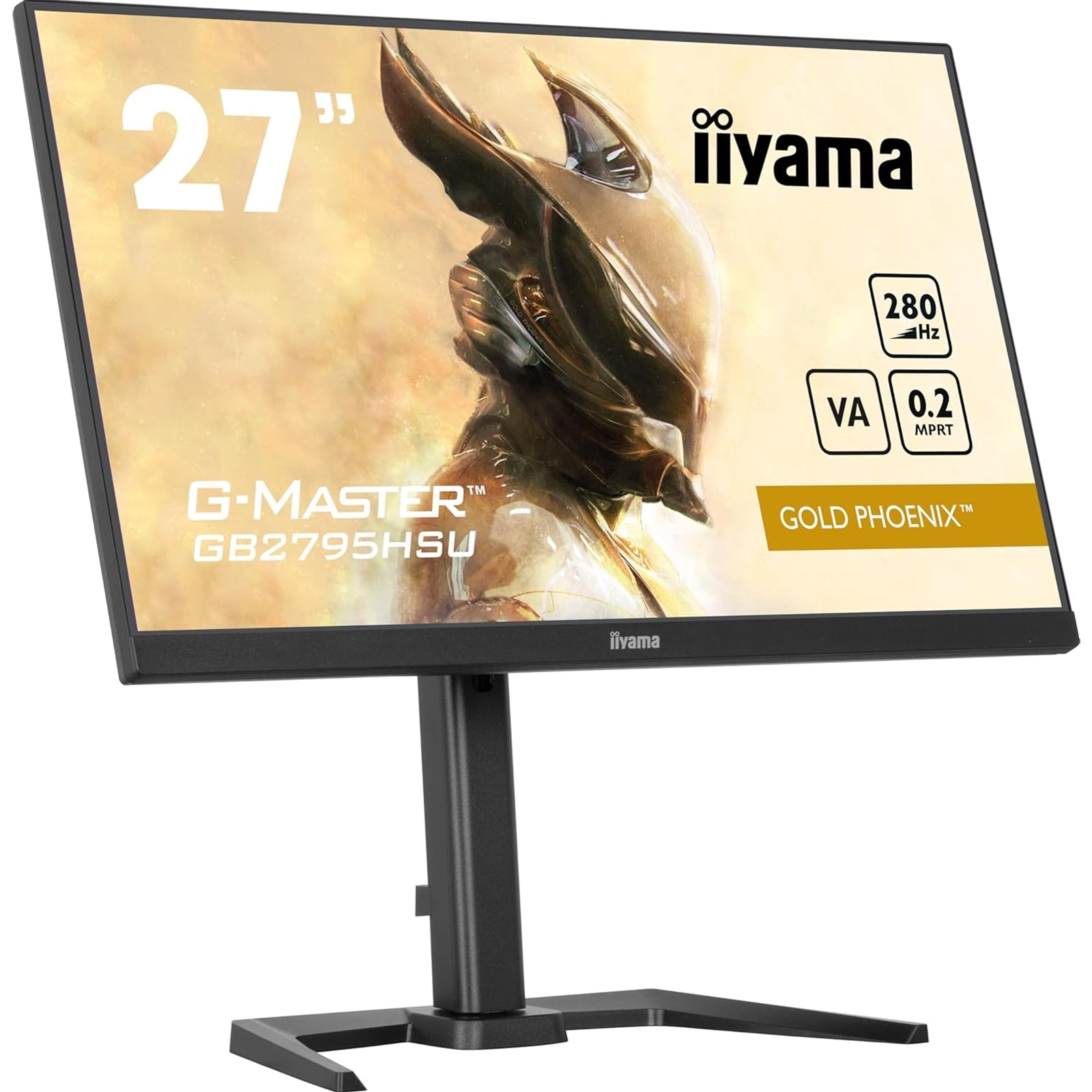 iiyama G-MASTER GB2795HSU-B1 27 inch Monitor, Full HD, 0.2ms, HDMI, DisplayPort, HDCP, USB Hubx4, Freesync, 280Hz, Speakers, Black, Internal PSU, Height Adjust, Pivot, VESA