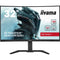 iiyama G-Master GCB3280QSU-B2  Red Eagle 32 Inch Curved Gaming Monitor, Black, 2560x1440, 0.2ms, 180hz, FreeSync, HDMI, Display Port, USB Hub, Speakers, Int PSU, Height Adjustable, Swivel, VESA