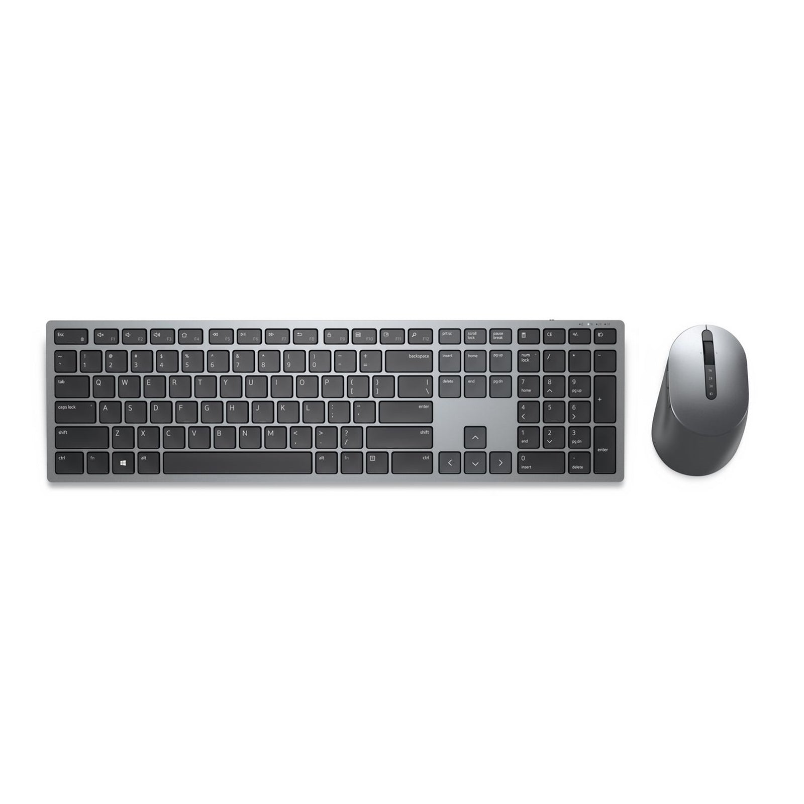 Dell KM7321W Premier Multi-Device Keyboard and Mouse Combo, 2.4GHz / Bluetooth 5.0 Wireless, 12 programmable keys for PC and Laptop, QWERTY UK English Layout, Sliver
