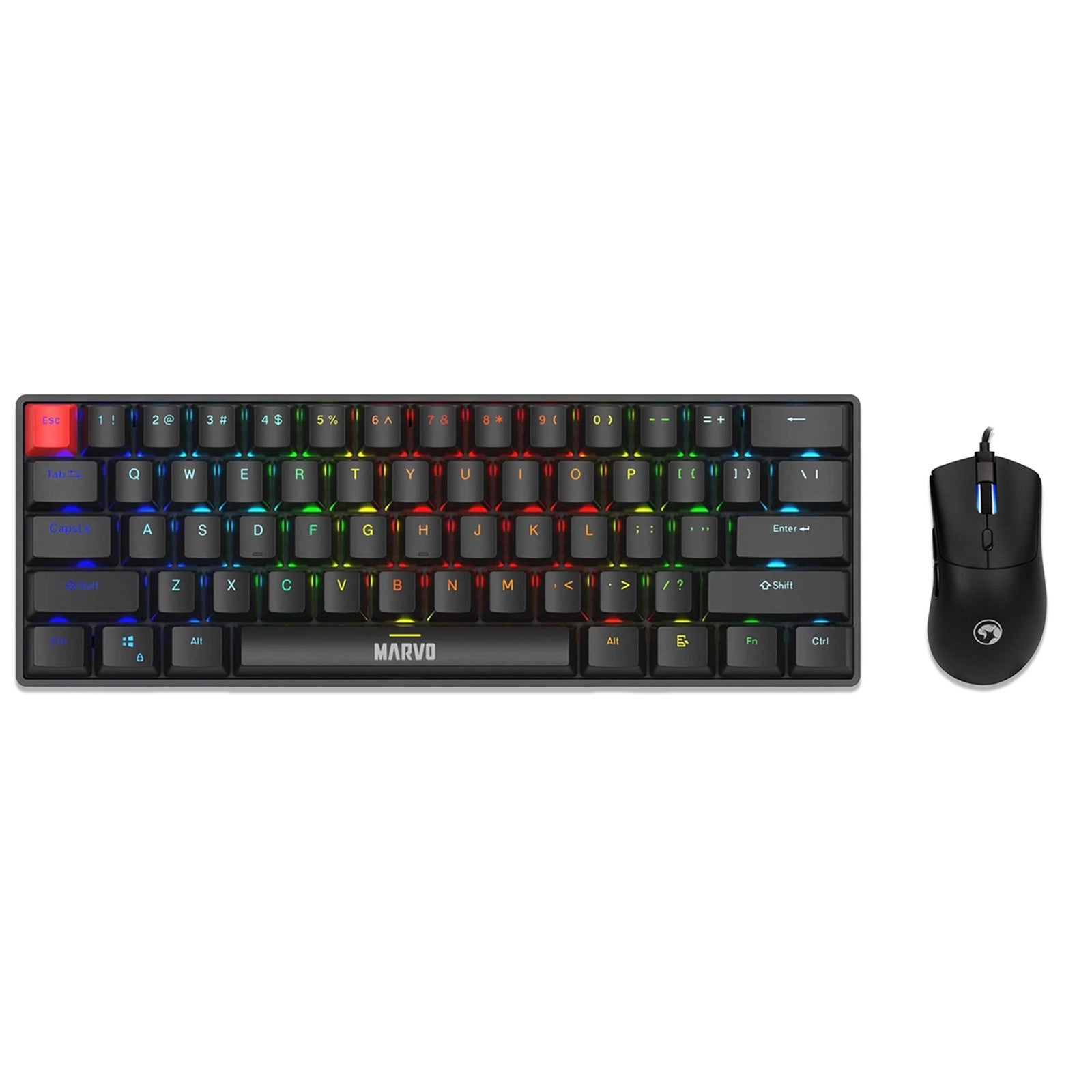 Marvo Scorpion Keyboard and Mouse Bundle, Marvo Scorpion KG933G Saber 61 Keyboard, Marvo Scorpion G950 Niro 40 Gaming Mouse