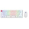 Marvo Scorpion Keyboard and Mouse Bundle, Marvo Scorpion KG933G Saber 61 Keyboard, Marvo Scorpion G950 Niro 40 Gaming Mouse - White
