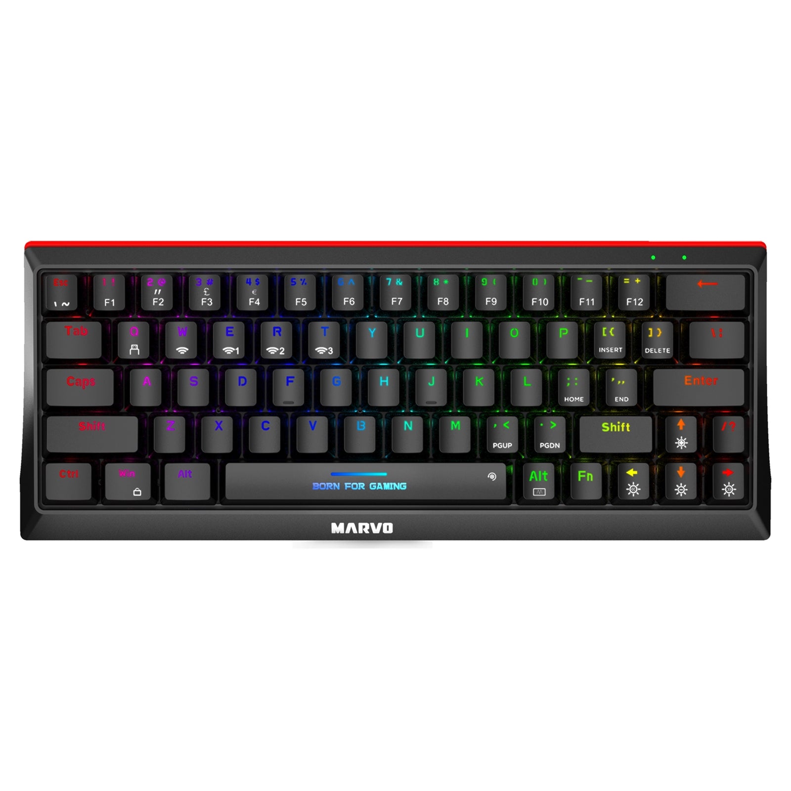 Marvo Scorpion KG962W-UK Tri-Mode Wireless and Wired 60% TKL Mechanical Gaming Keyboard