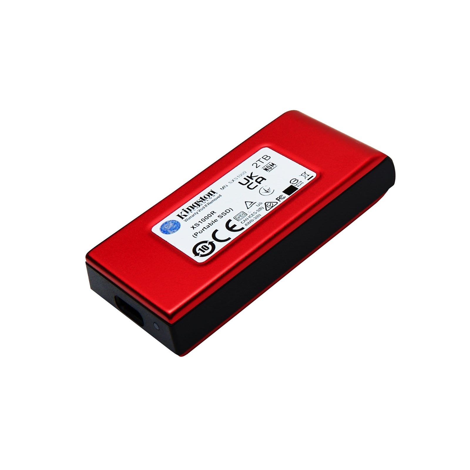 Kingston XS1000 Red (SXS1000R/2000G) 2TB Portable External SSD, Read 1050MB/s, Write 1000MB/s, USB 3.2 Gen 2, 5 Year Warranty