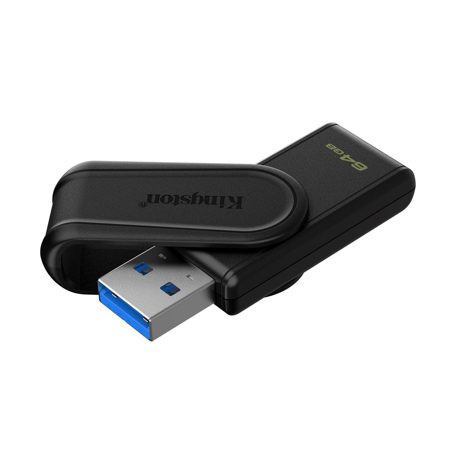 Kingston DataTraveler Exodia S DTXS/64GB USB Flash Drive, 64GB, USB 3.2,  Black, Swivel Cap Design