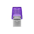 Kingston DataTraveler microDuo 3C 256GB OTG Dual USB-A to USB-C USB 3.2 Gen 1 Flash Drive, Purple