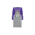 Kingston DataTraveler microDuo 3C 256GB OTG Dual USB-A to USB-C USB 3.2 Gen 1 Flash Drive, Purple