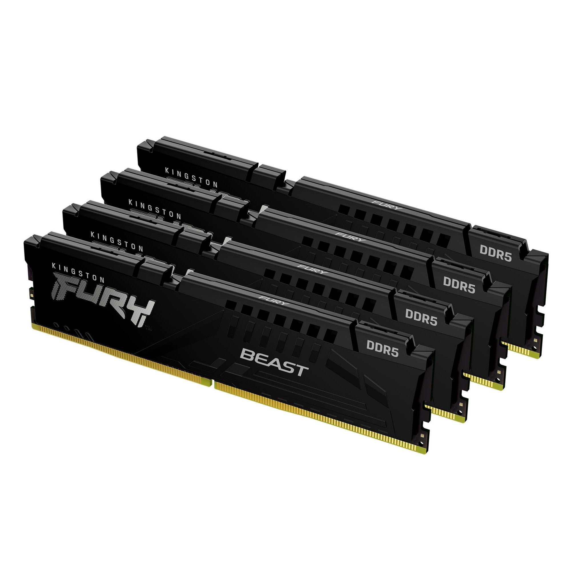 Kingston Fury Beast KF556C40BBK4-128 128GB 32GB (32GB 4G x 64-Bit x 4 pcs.) DDR5-5600 CL40 288-Pin DIMM Kit