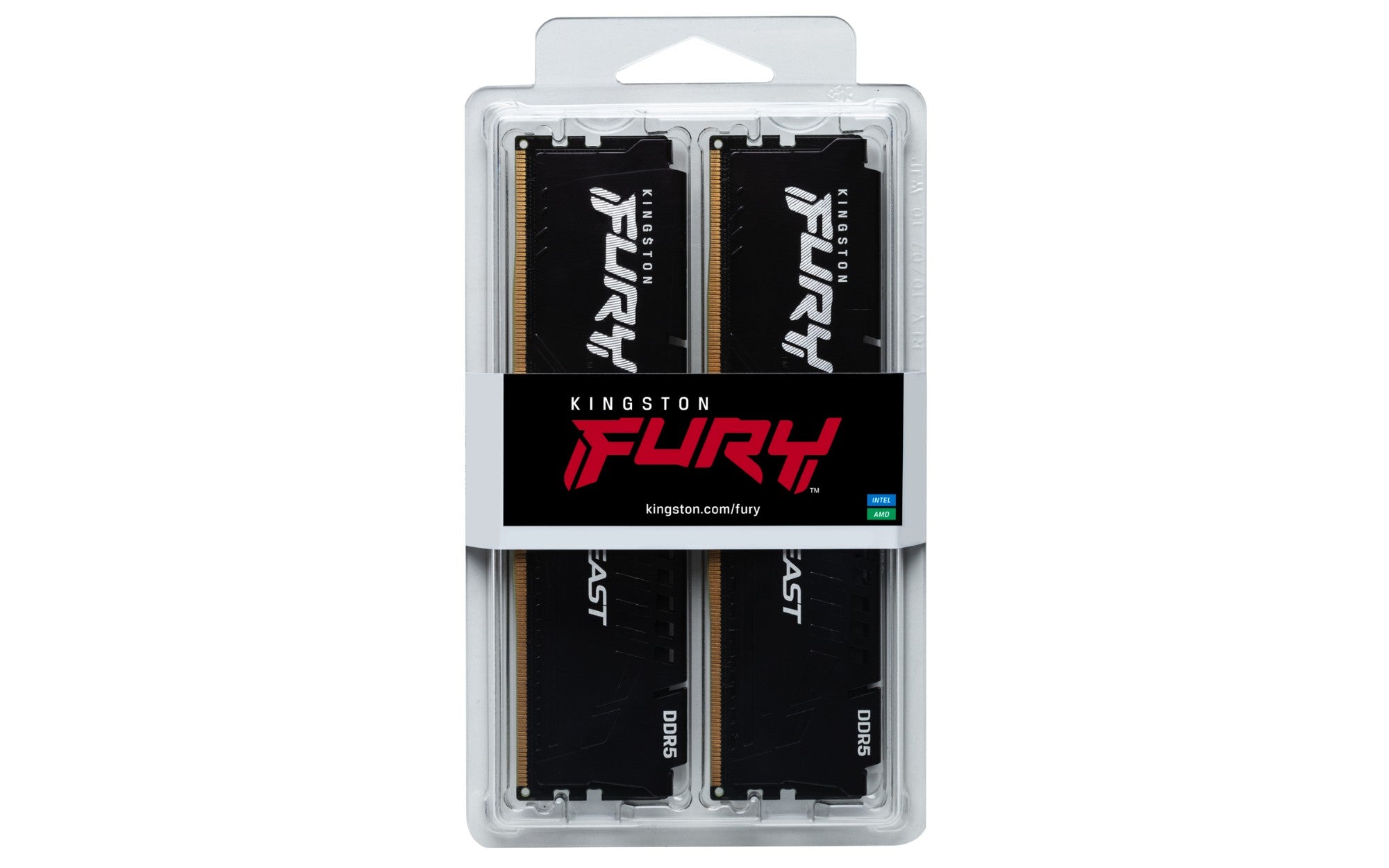 Kingston Fury Beast KF556C40BBK4-128 128GB 32GB (32GB 4G x 64-Bit x 4 pcs.) DDR5-5600 CL40 288-Pin DIMM Kit