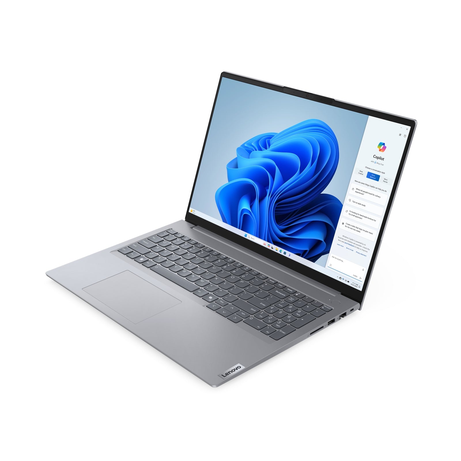 Lenovo ThinkBook 16 Laptop, 16 Inch WUXGA 1920x1200 IPS Screen, AMD Ryzen 5 7535HS, 8GB DDR5-4800 RAM, 256GB SSD, AMD Radeon 660M Graphics, Windows 11 Pro