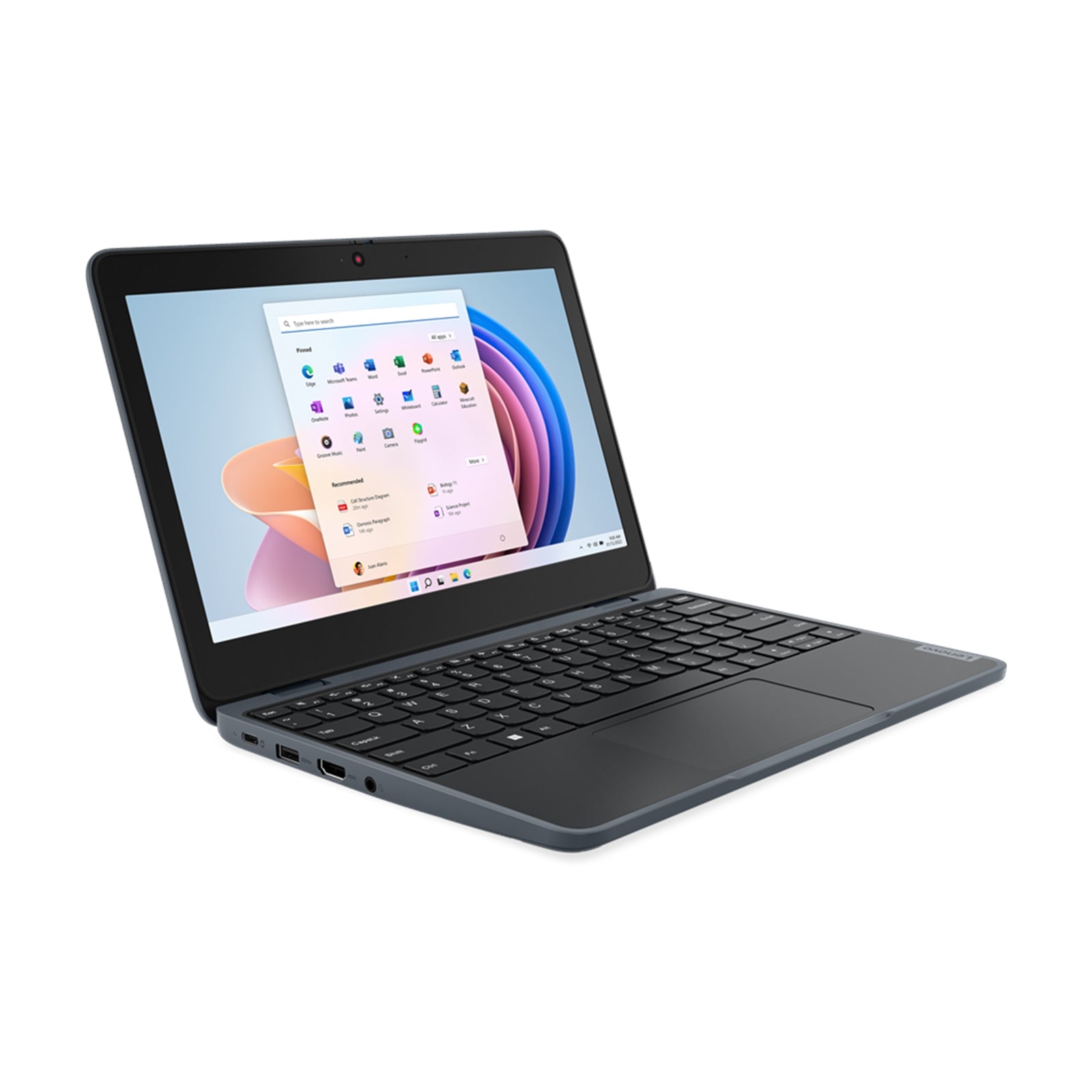 Lenovo 100w G4 82VK0001UK Winbook, 11.6 Inch HD Screen, Intel N100 Processor, 4GB RAM, 128GB SSD, Windows 11 Pro, Grey