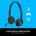 Logitech H340 Headset, Boom Microphone, Lightweight, USB, 1.8M Cable