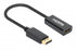 Manhattan DisplayPort 1.2 to HDMI Active Adapter, 4K@60Hz, 15cm, Male to Female, DP With Latch, Black, Not Bi-Directional, Three Year Warranty