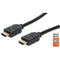 Manhattan HDMI 4K@60Hz Cable with Ethernet, 3m, Certified, Suitable for ALL 4K & 1080p/HD uses