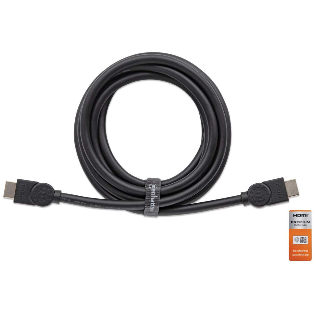 Manhattan HDMI 4K@60Hz Cable with Ethernet, 5m, Certified, Suitable for ALL 4K & 1080p/HD uses