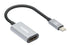 Manhattan USB-C to HDMI Cable, 4K@60Hz, 5 Gbps (USB 3.2 Gen1 aka USB 3.0), 11cm, Black/Silver, Male to Male, Three Year Warranty